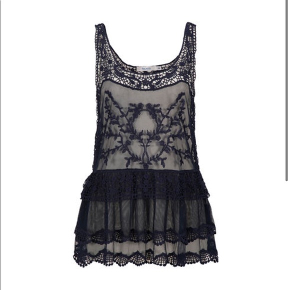 Rickis embroidered sheer mesh tank - Picture 1 of 5
